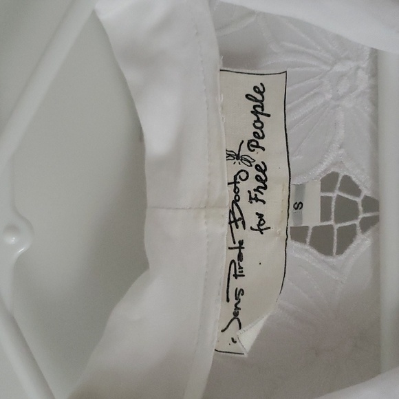 Jens Pirate Booty for Free People White Embroidery Shirt/Blouse Size S - Picture 3 of 9